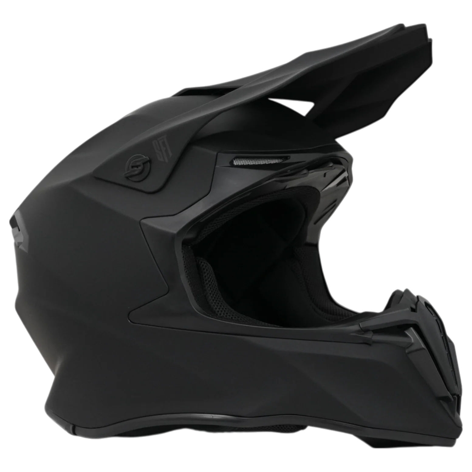 SFT Flatout Black Motocross Helmet - Image 4