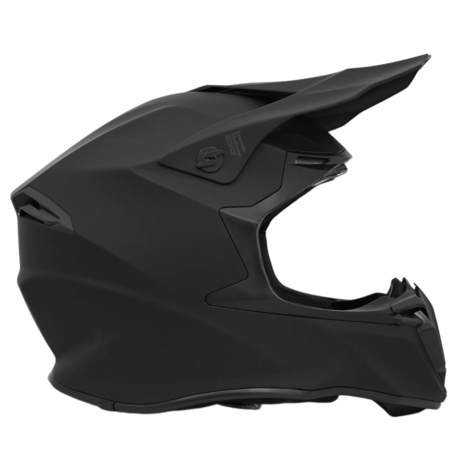 SFT Flatout Black Motocross Helmet - Image 5