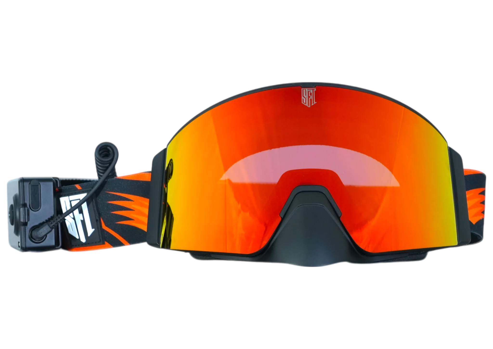 Heat Flare Orange Magnetic Goggles - Image 3