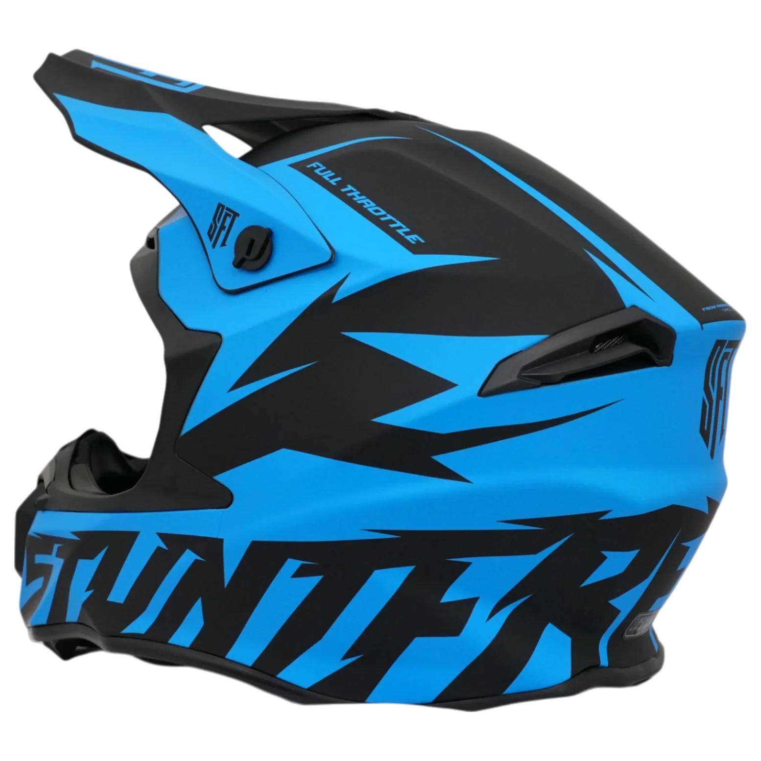 SFT Flatout Blue Motocross Helmet - Image 10