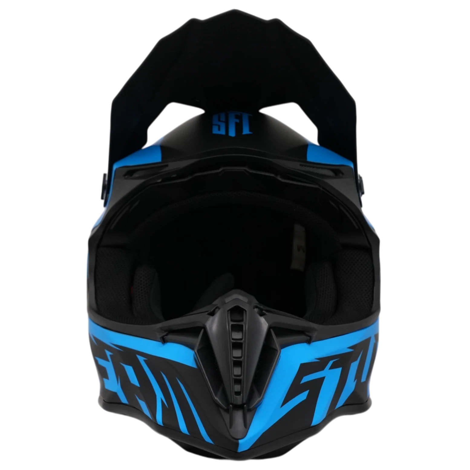SFT Flatout Blue Motocross Helmet - Image 3