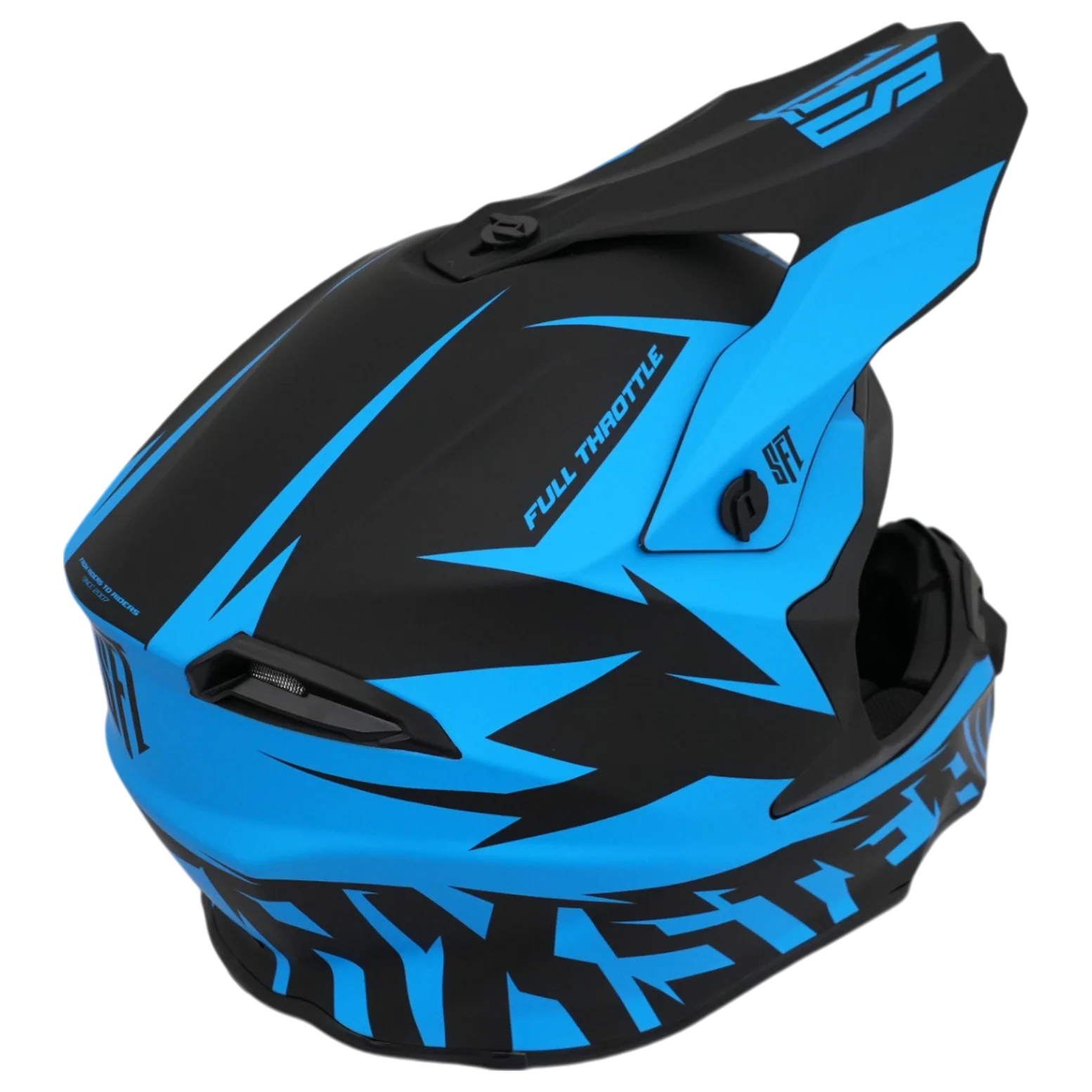 SFT Flatout Blue Motocross Helmet - Image 9