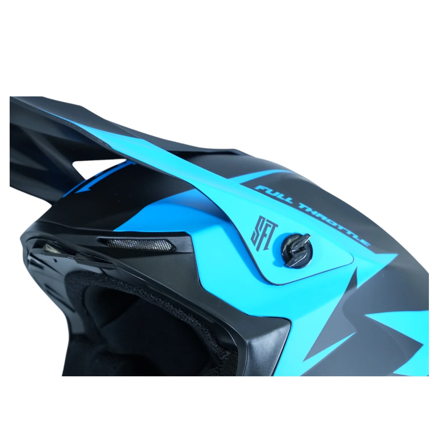 SFT Flatout Blue Motocross Helmet - Image 11