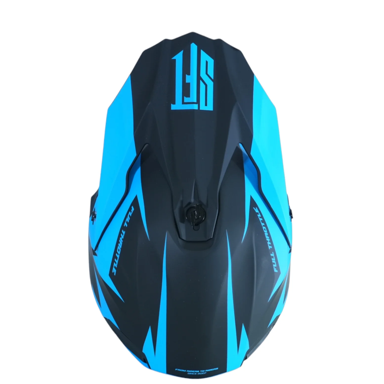 SFT Flatout Blue Motocross Helmet - Image 5