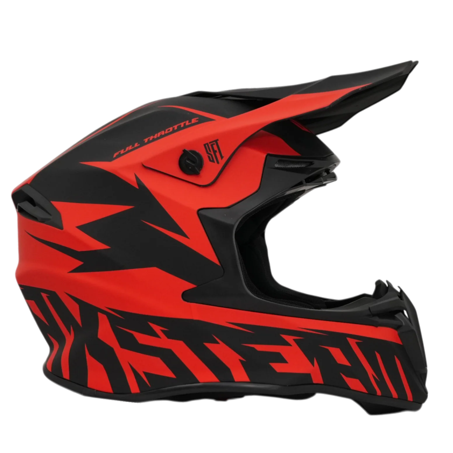SFT Flatout Red Motocross Helmet - Image 5
