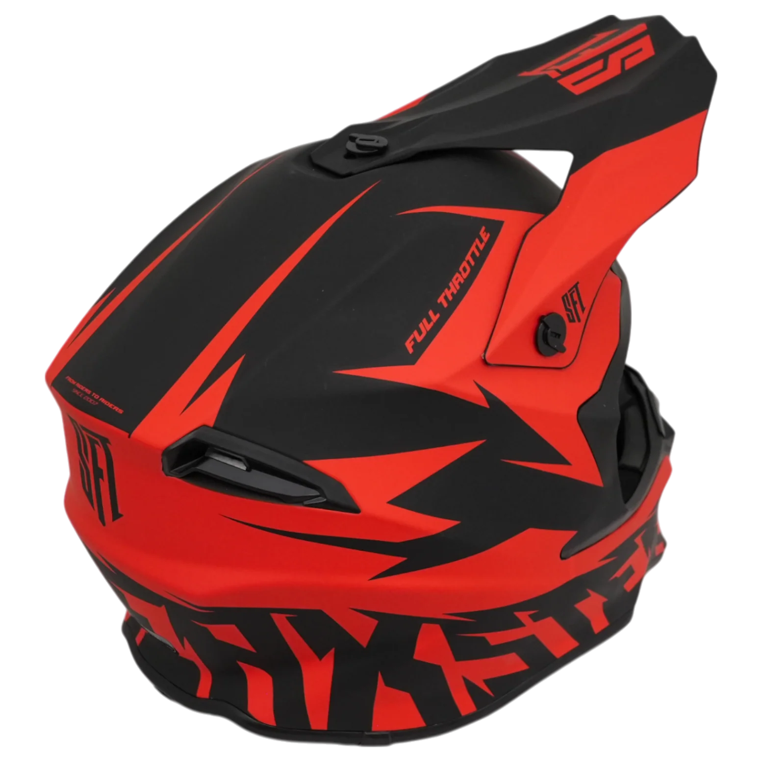 SFT Flatout Red Motocross Helmet - Image 10