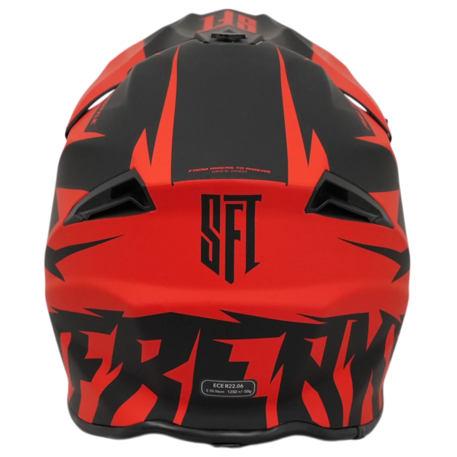 SFT Flatout Red Motocross Helmet - Image 7