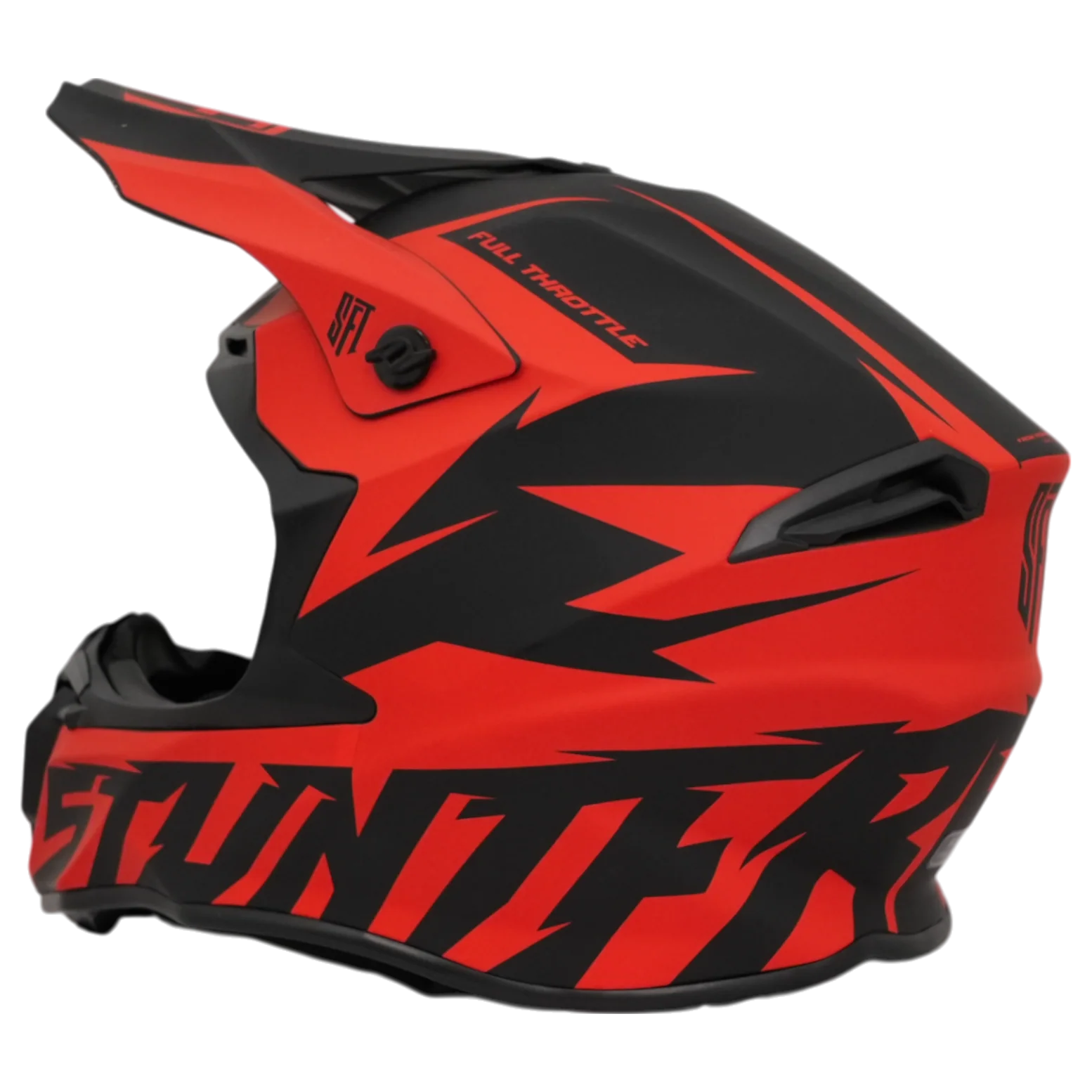 SFT Flatout Red Motocross Helmet - Image 8