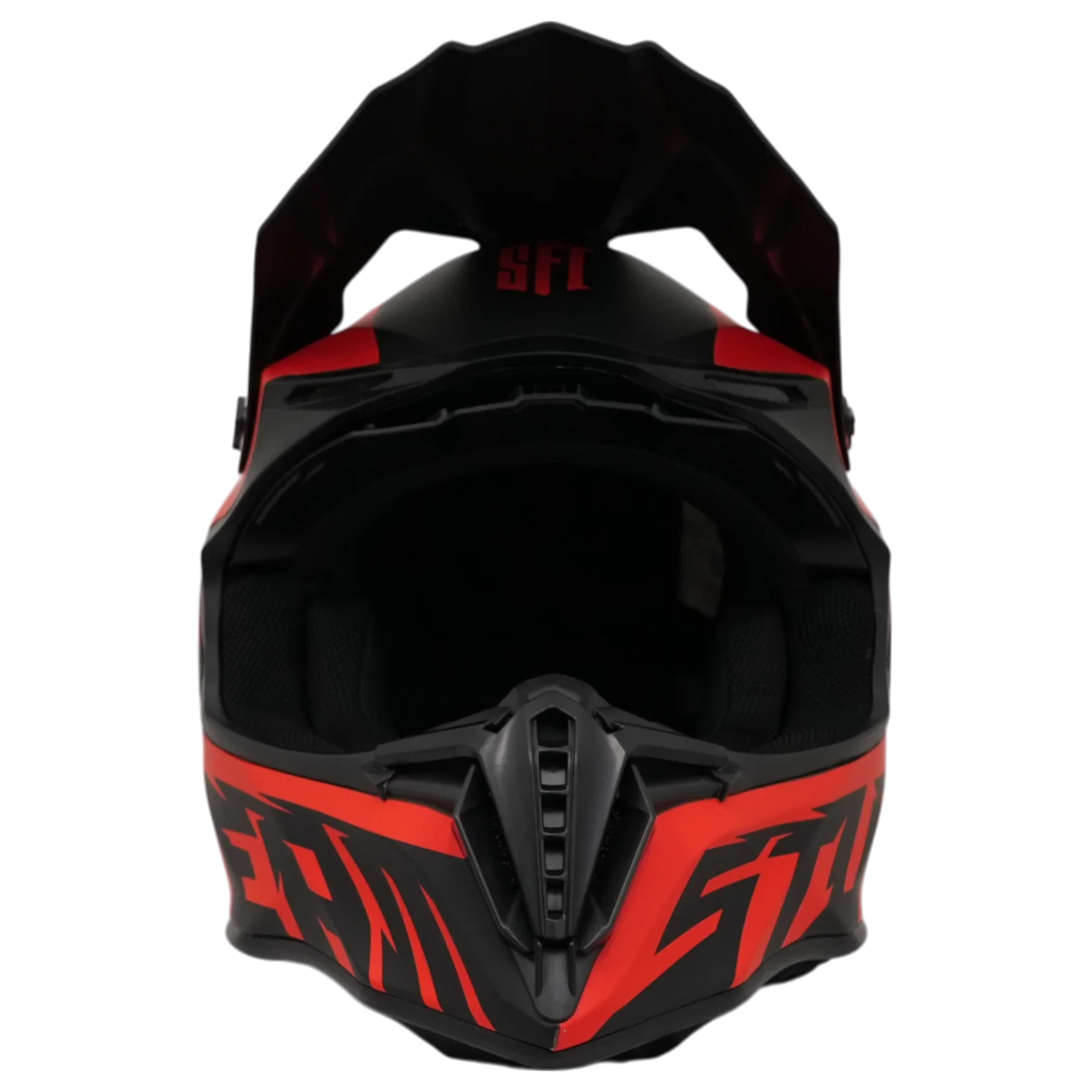 SFT Flatout Red Motocross Helmet - Image 3