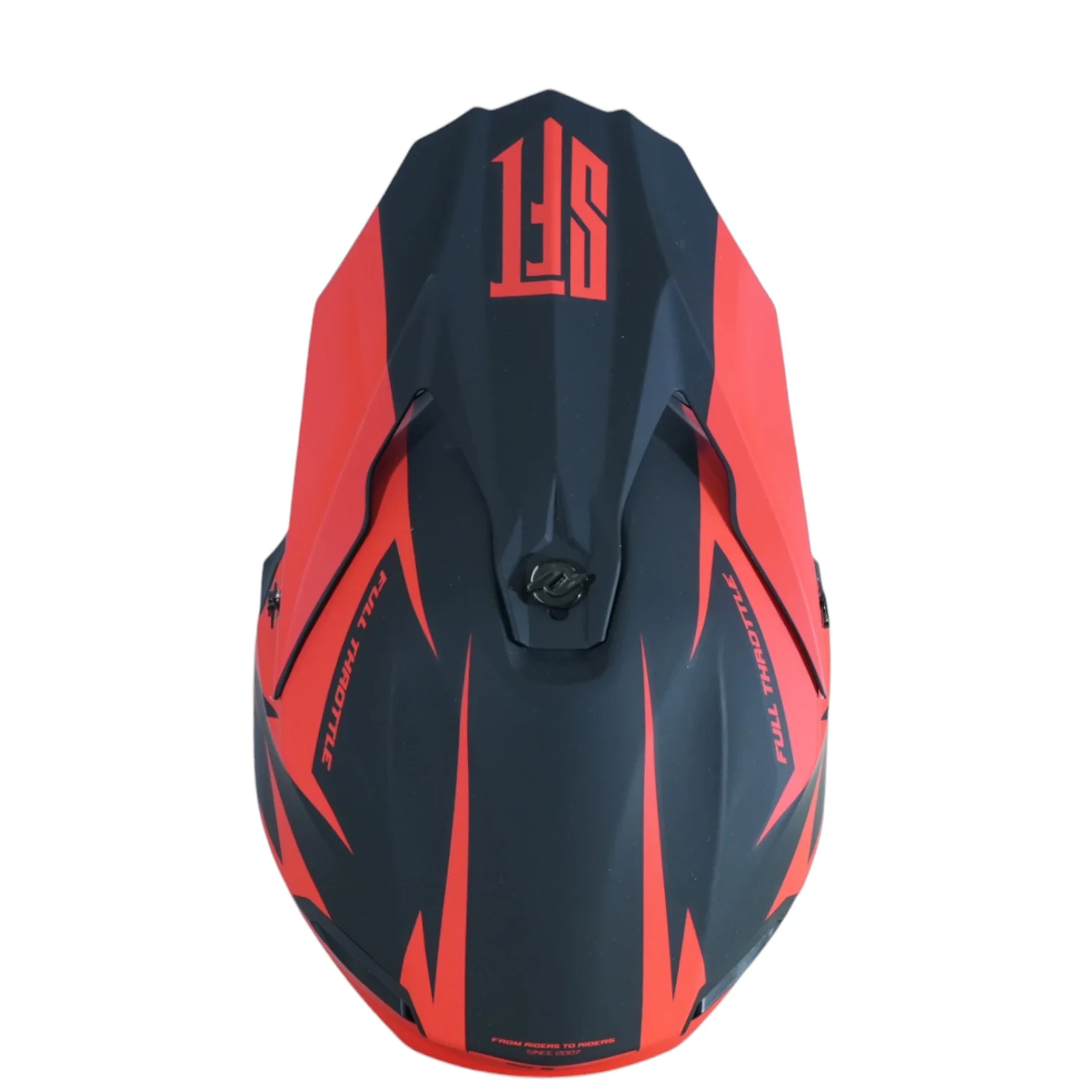 SFT Flatout Red Motocross Helmet - Image 9