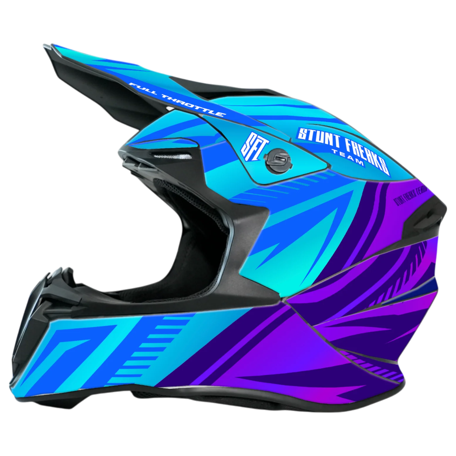 SFT Dual Blue & Purple Helmet Graphics - Image 3