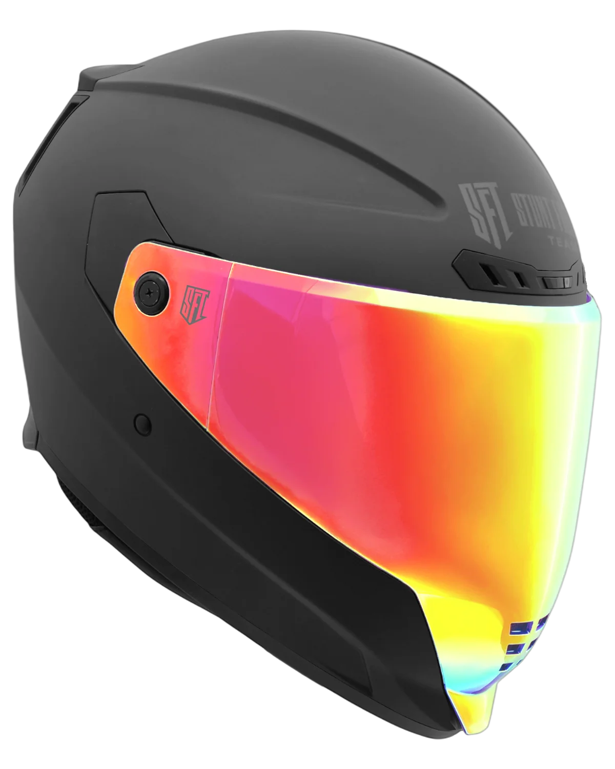 SFT FlatOut Black Full Face Helmet - Image 11