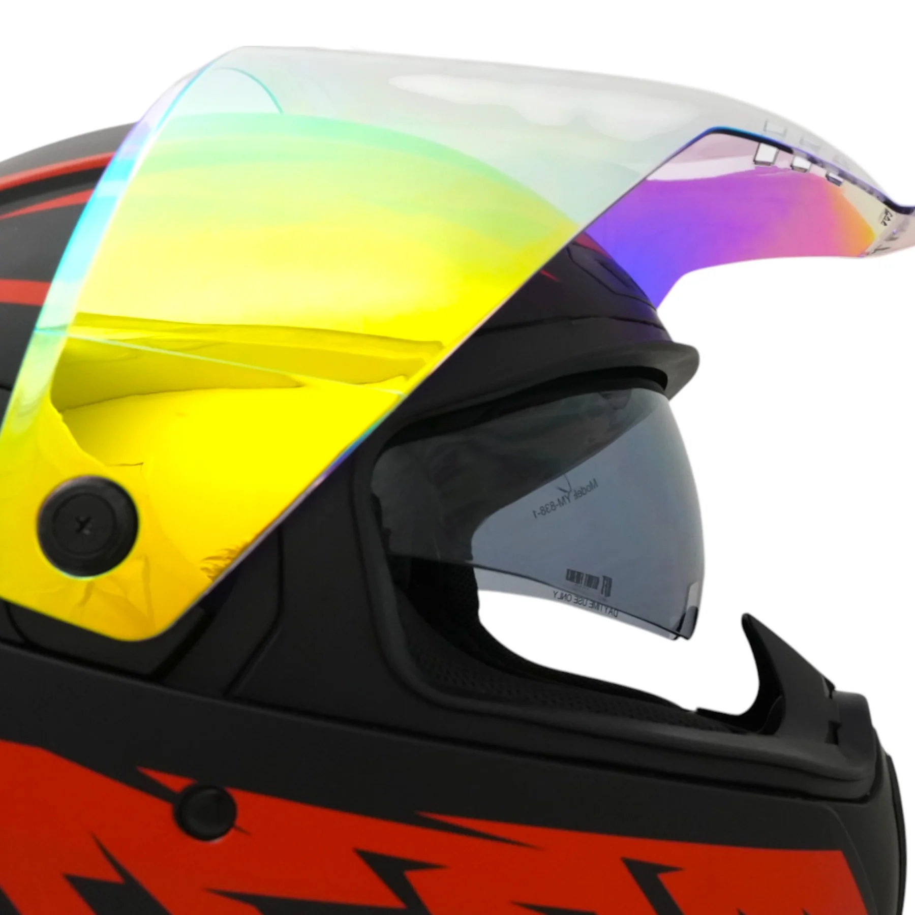 SFT FlatOut Red Full Face Helmet - Image 11
