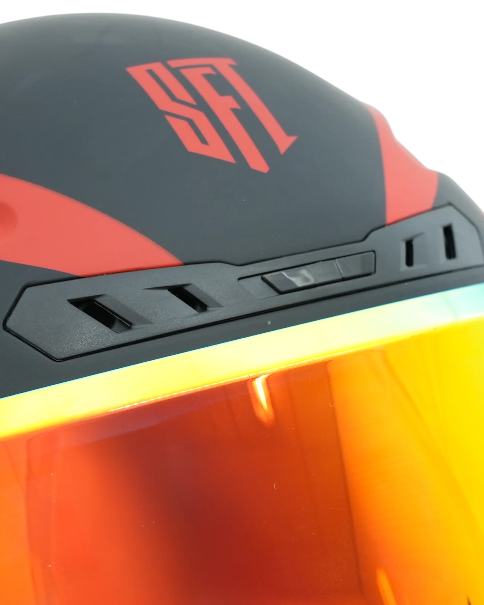 SFT FlatOut Red Full Face Helmet - Image 12