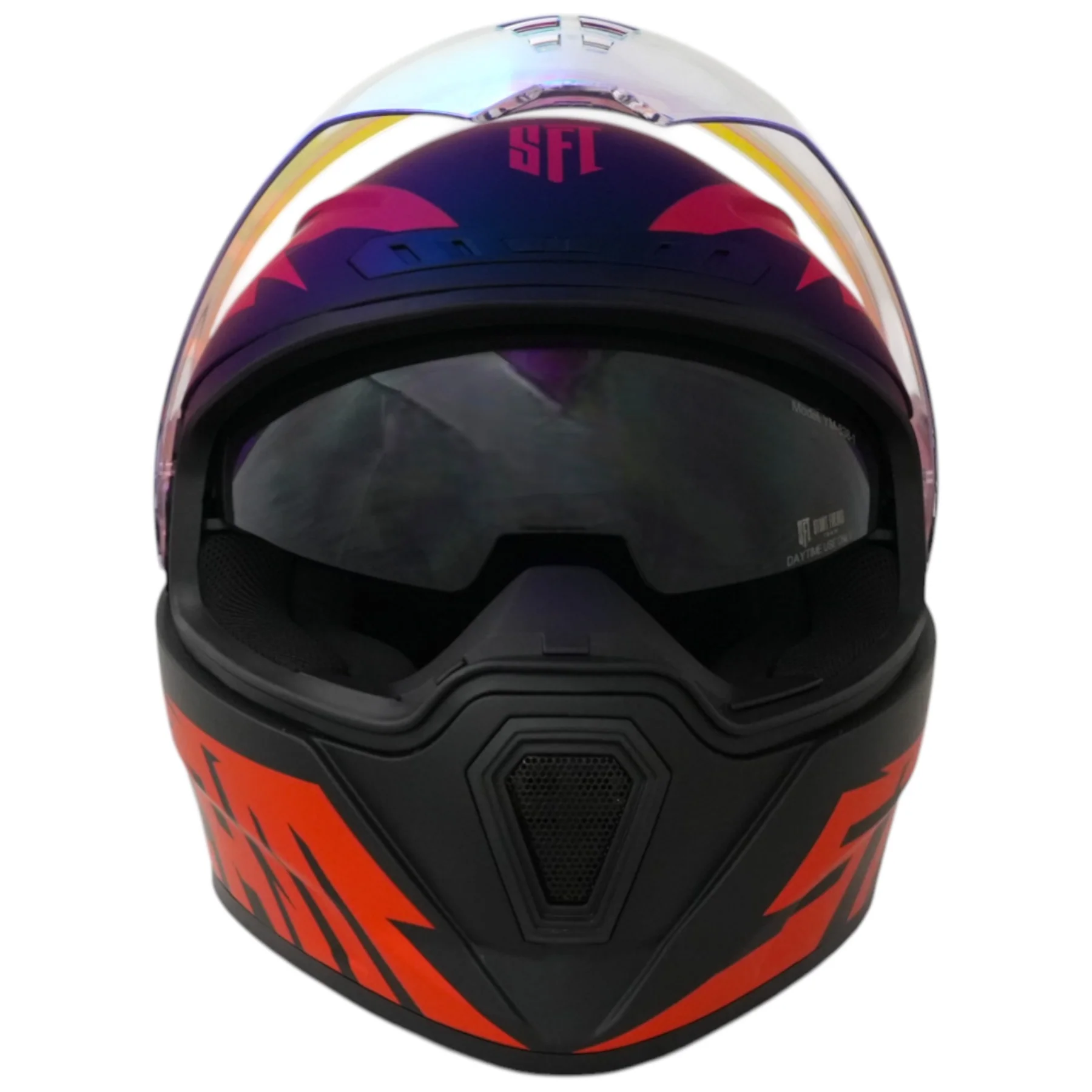 SFT FlatOut Red Full Face Helmet - Image 13