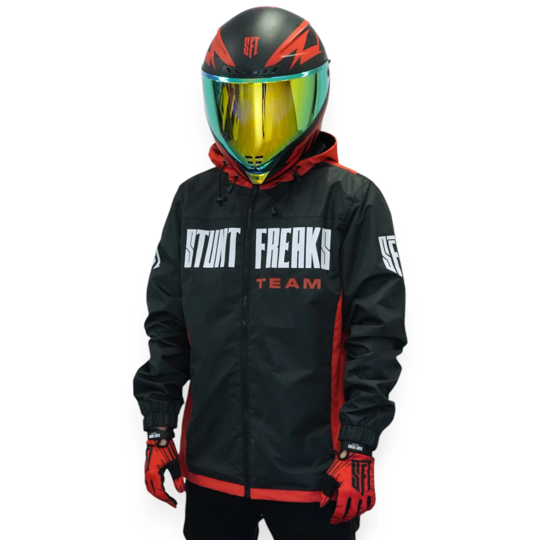 SFT FlatOut Red Full Face Helmet - Image 19