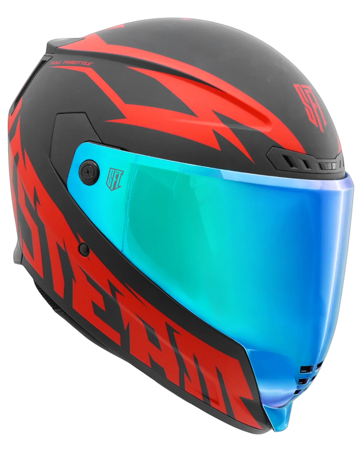 SFT FlatOut Red Full Face Helmet - Image 21