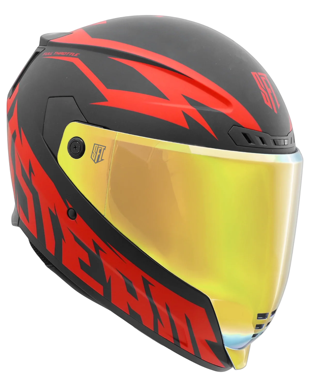 SFT FlatOut Red Full Face Helmet - Image 22