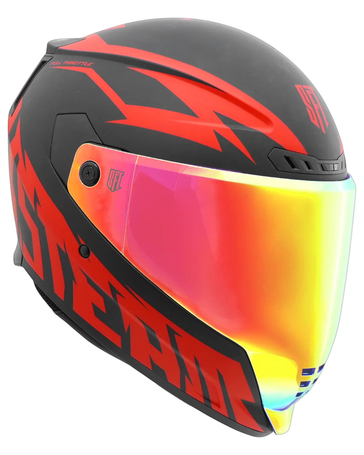 SFT FlatOut Red Full Face Helmet - Image 23