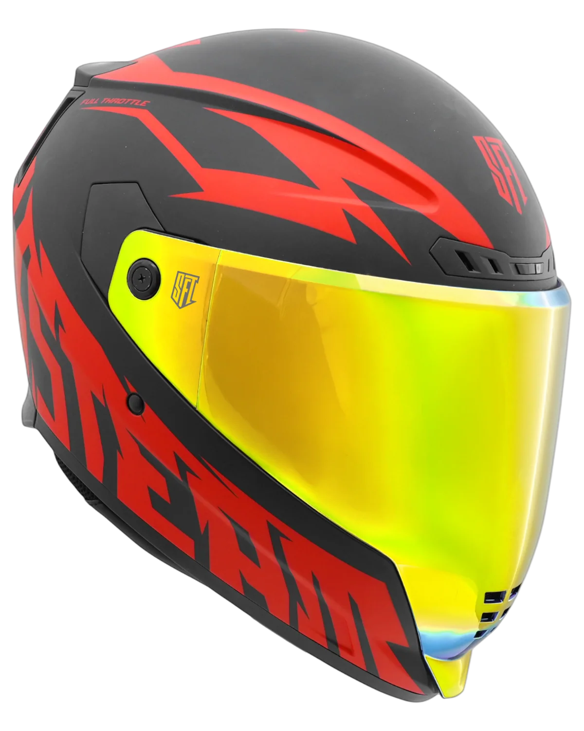 SFT FlatOut Red Full Face Helmet - Image 24