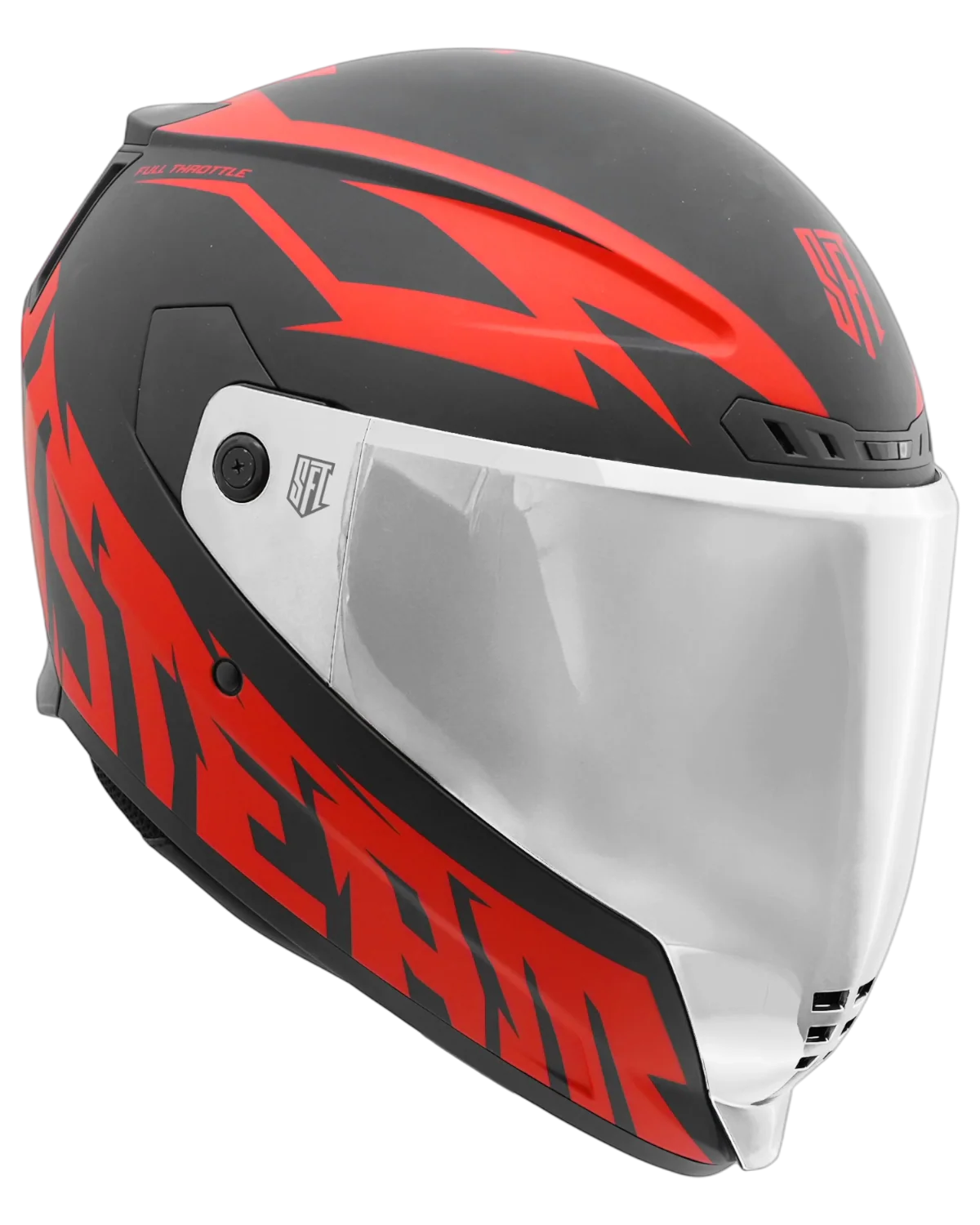 SFT FlatOut Red Full Face Helmet - Image 25