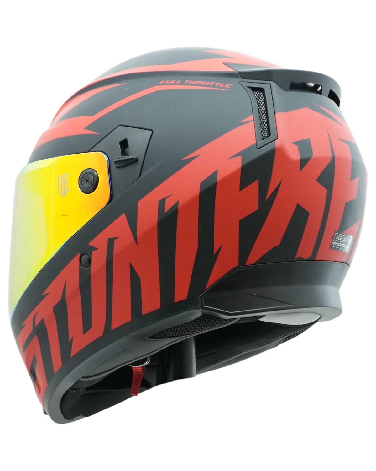 SFT FlatOut Red Full Face Helmet - Image 3