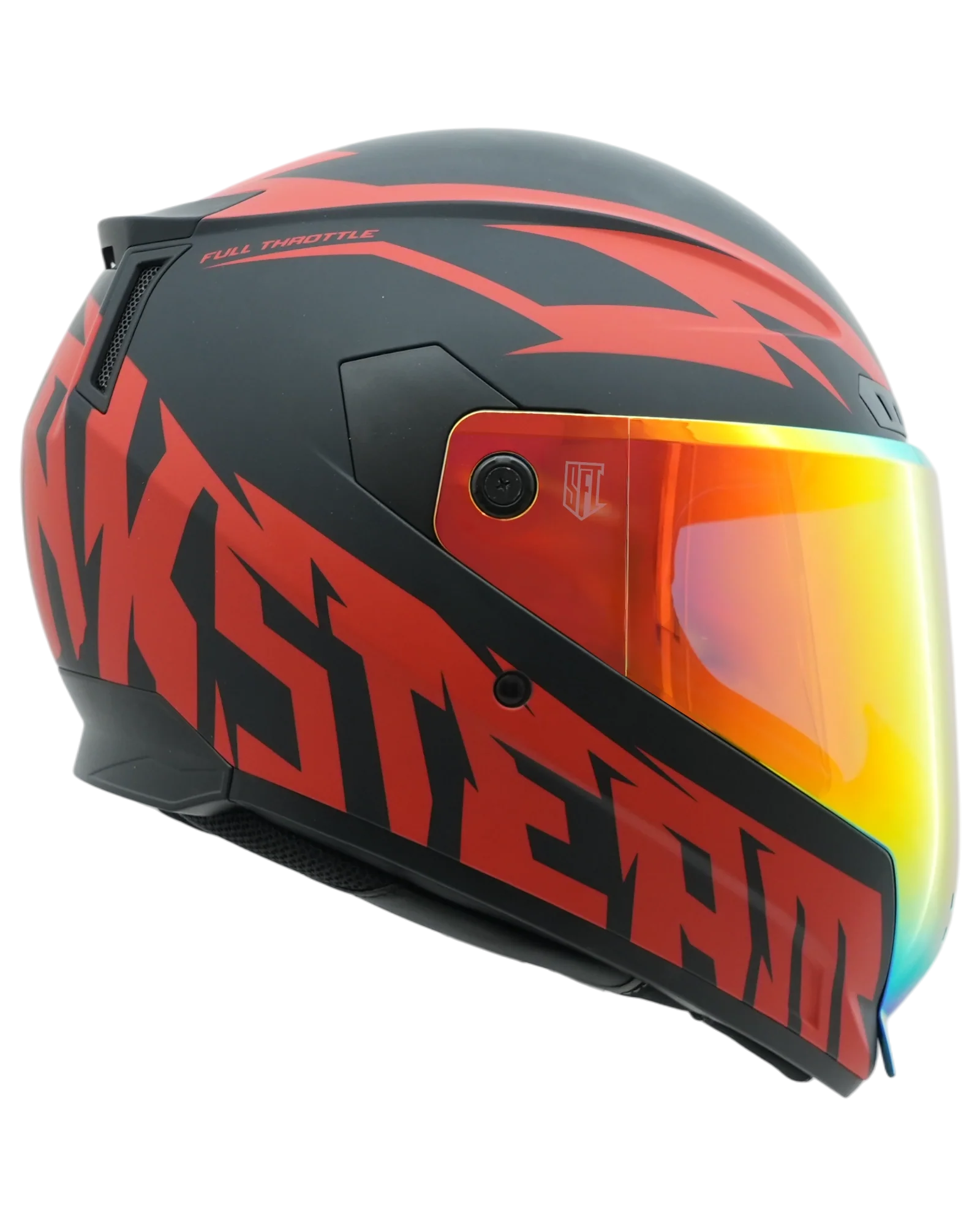 SFT FlatOut Red Full Face Helmet - Image 6