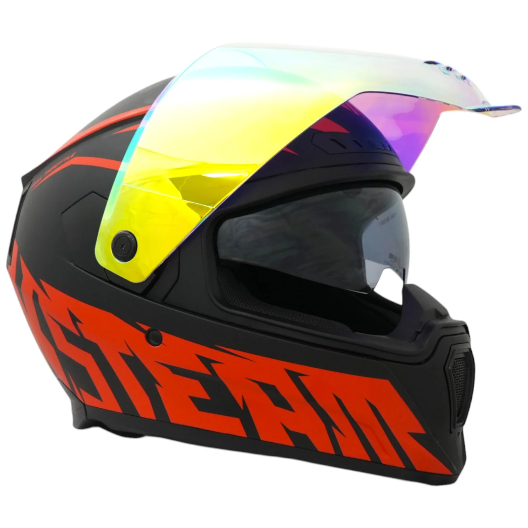 SFT FlatOut Red Full Face Helmet - Image 7