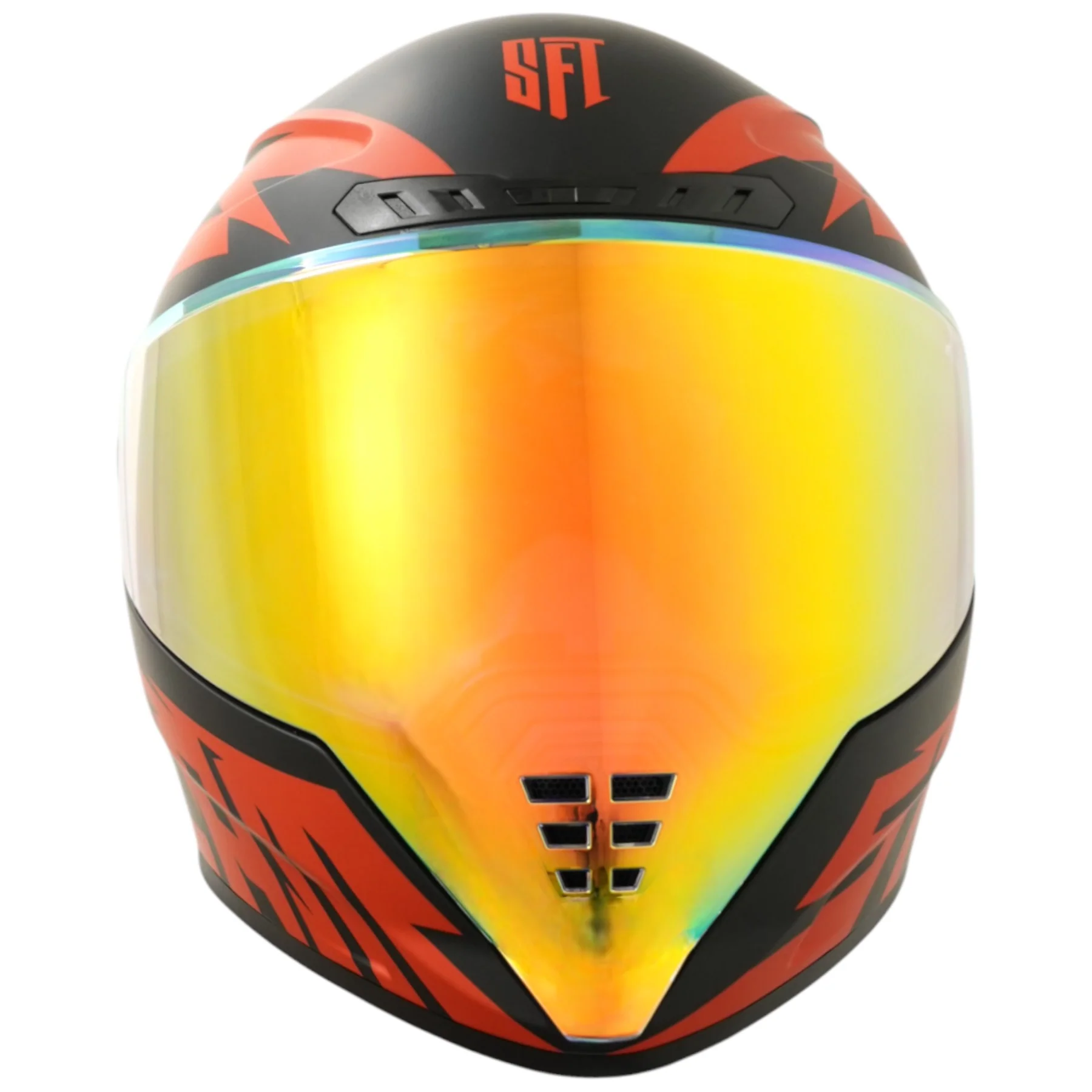 SFT FlatOut Red Full Face Helmet - Image 9