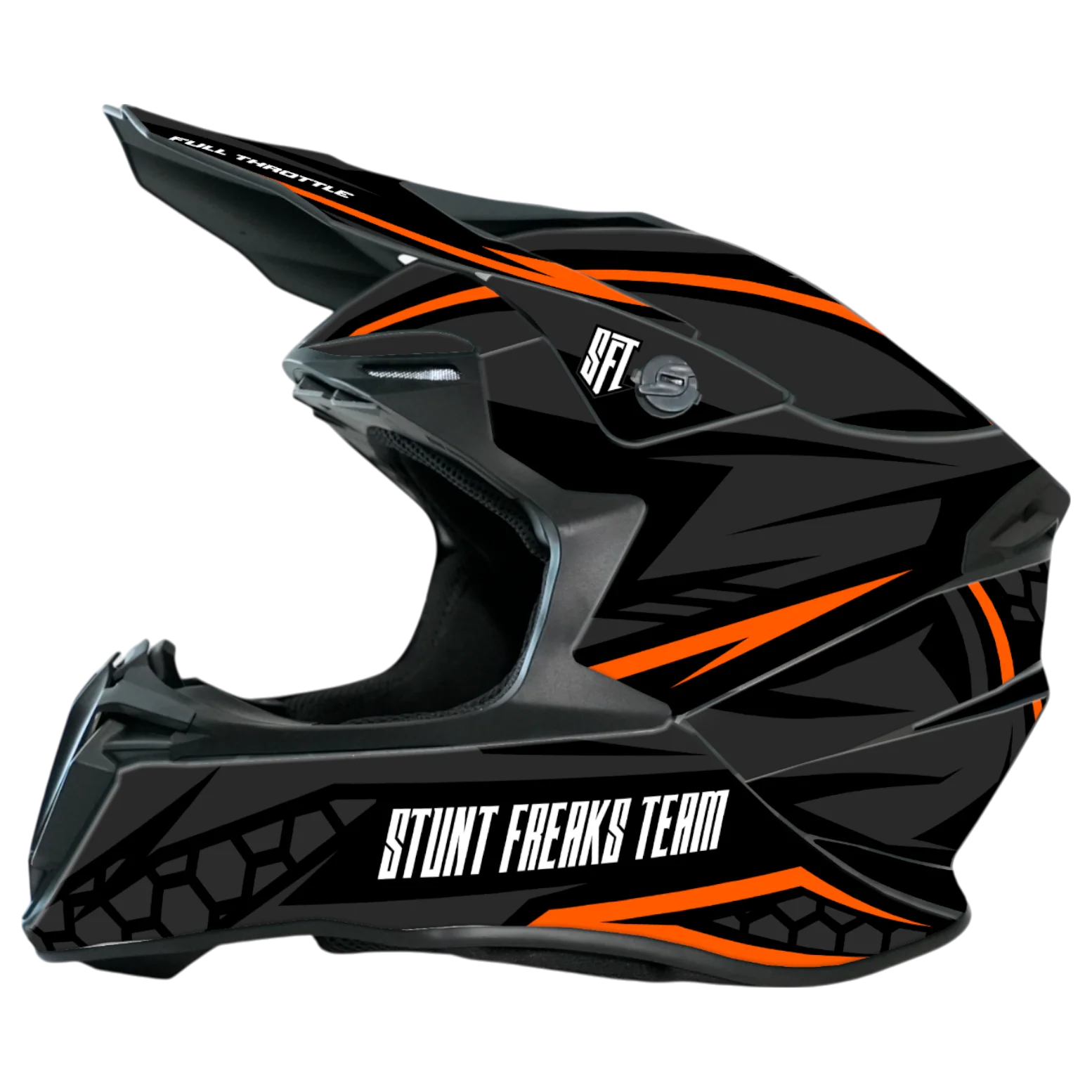 SFT Hexagon Gray Helmet Graphics - Image 3