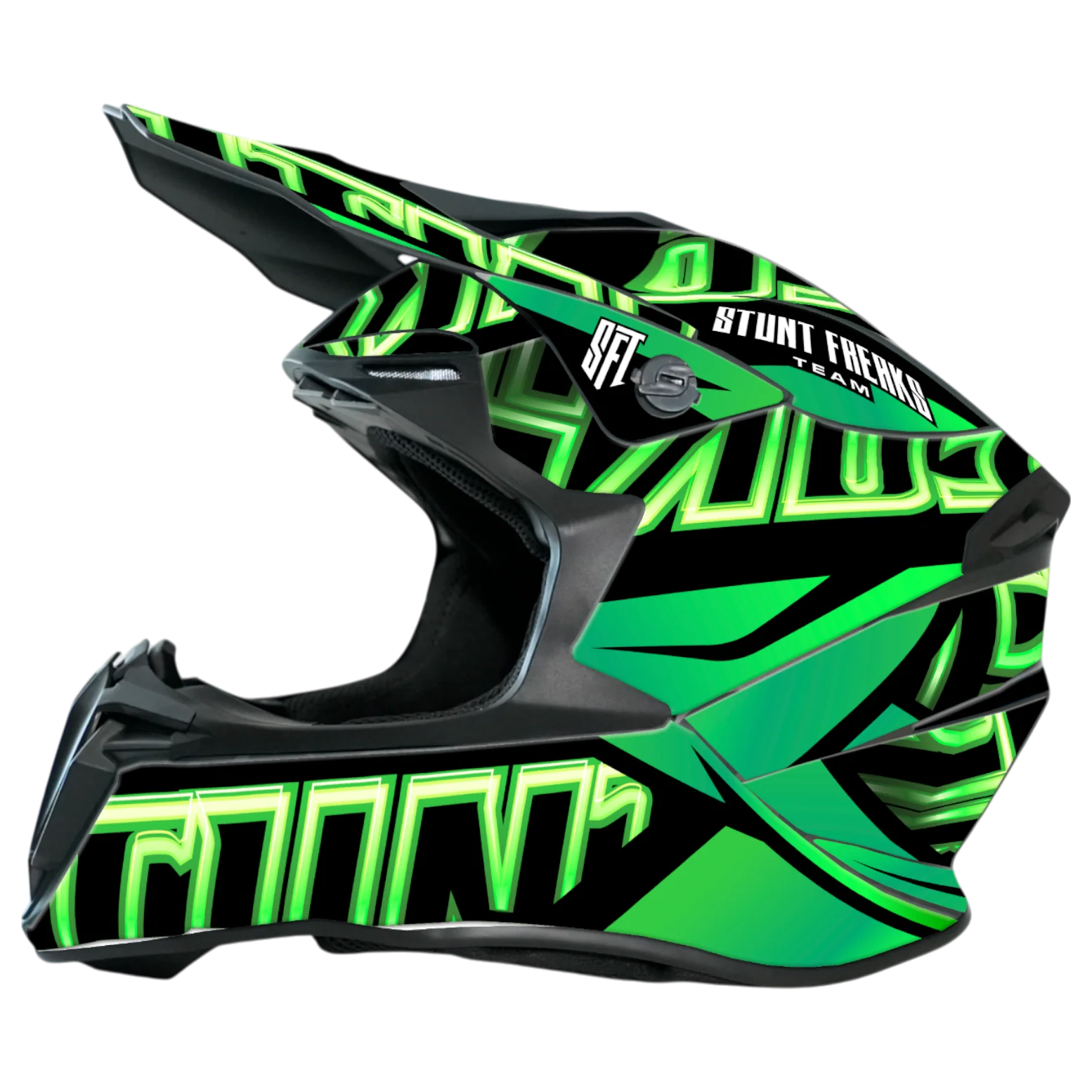 SFT Neo Green Helmet Graphics - Image 3