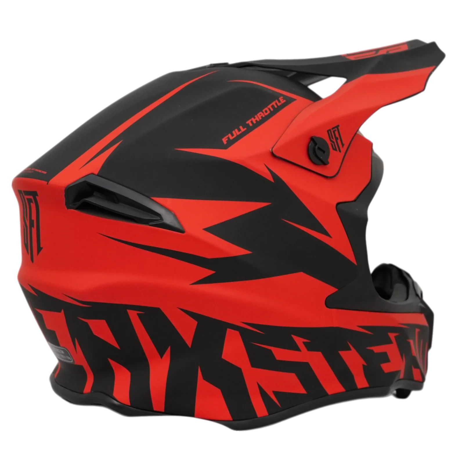SFT Flatout Red Motocross Helmet - Image 6