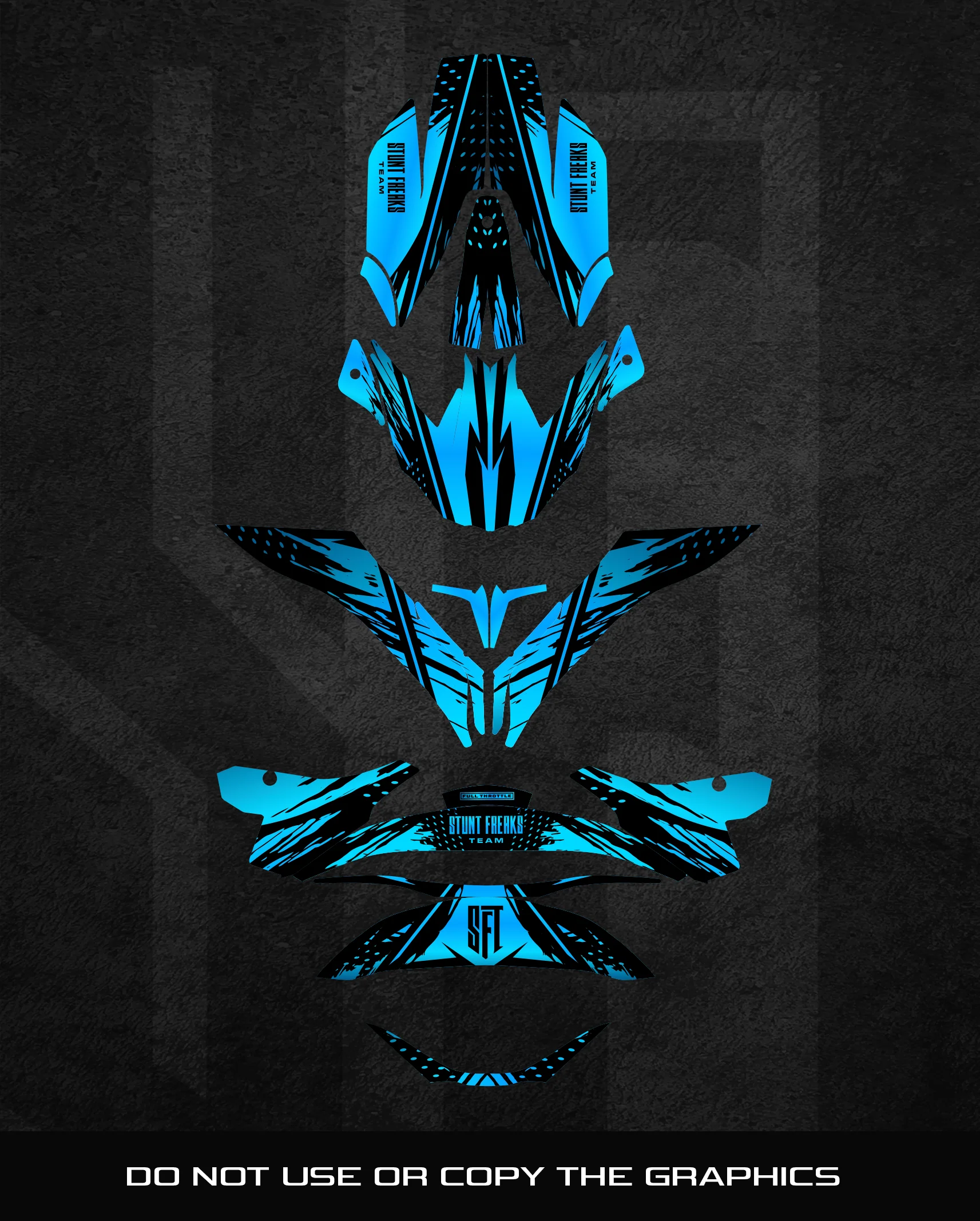 SFT Sunrise Blue Helmet Graphics - Image 2
