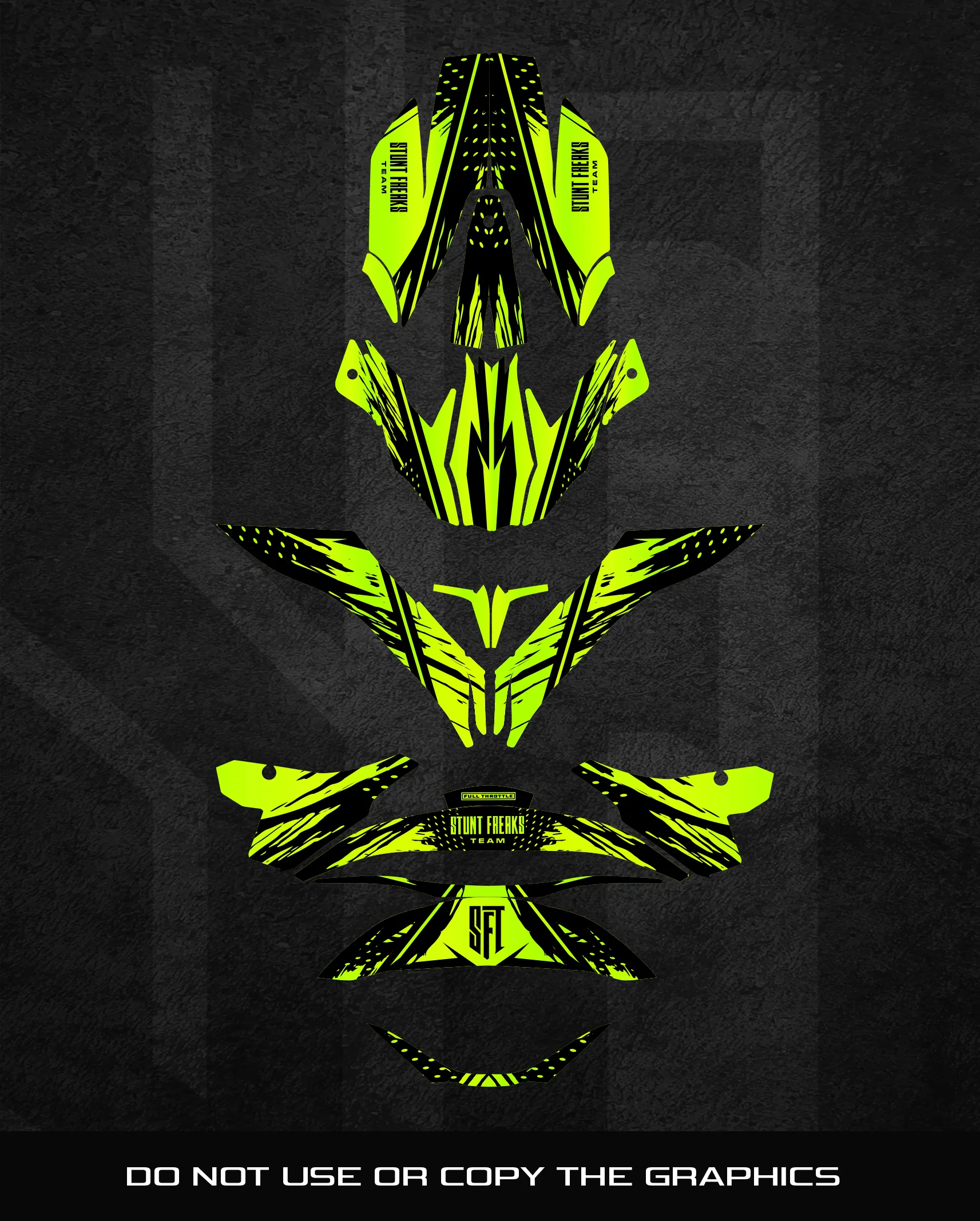 SFT Sunrise Fluo Yellow Helmet Graphics - Image 2