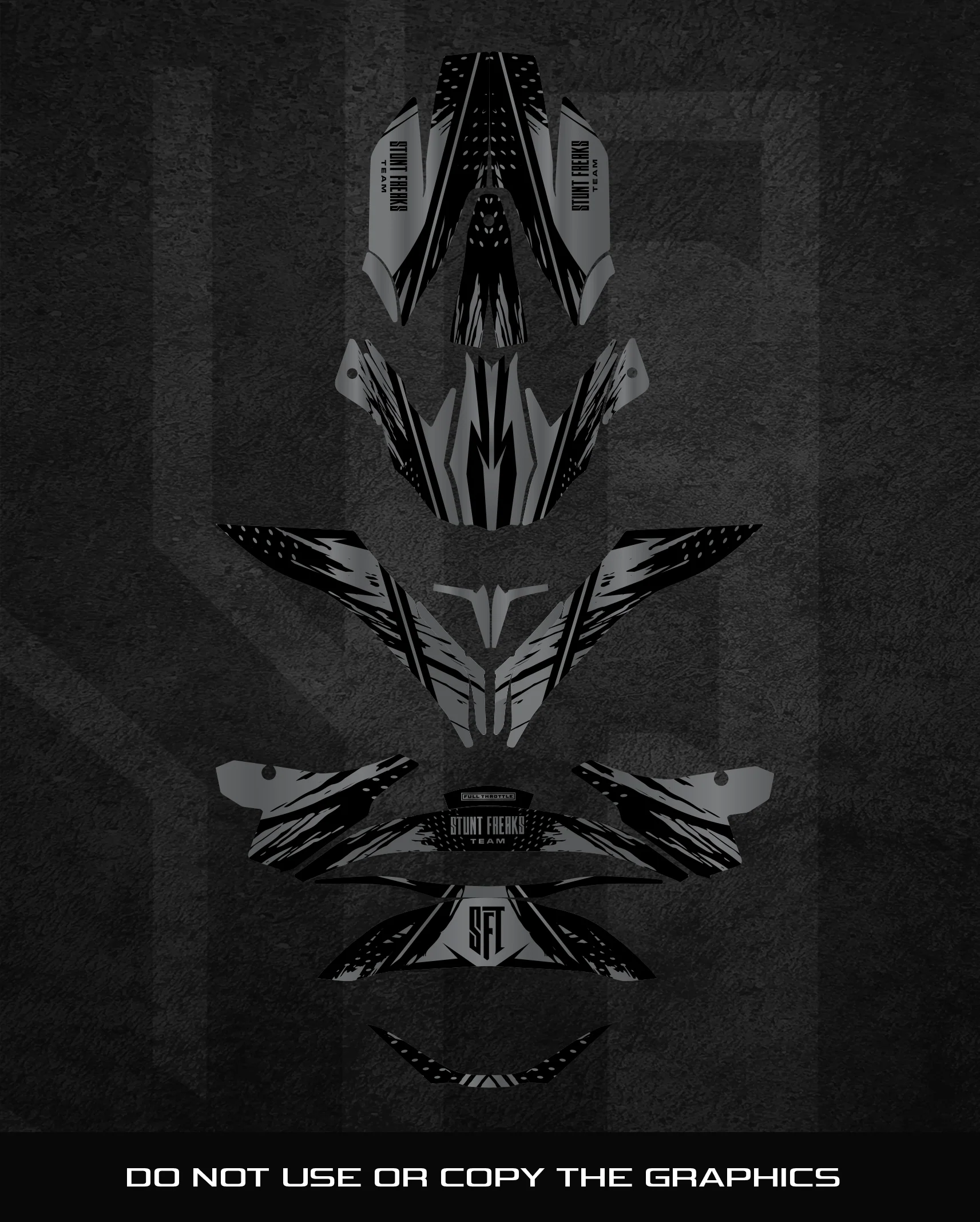 SFT Sunrise Grey Helmet Graphics - Image 2